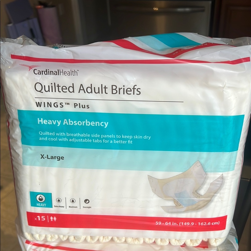 Quilted Adult Briefs - White